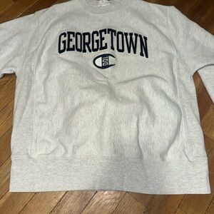 Champion Gray vintage Georgetown Crewneck Sweater